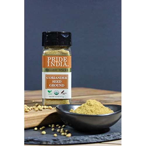 Pride Of India - Organic Coriander Seed Ground, 2.6 Oz 73 Gm S
