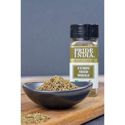 Pride Of India - Organic Cumin Seed Whole - 2 Oz 56.7 Gm Dual