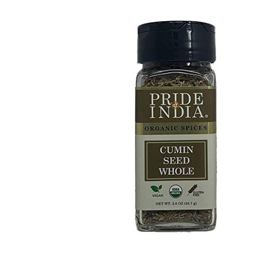 Pride Of India - Organic Cumin Seed Whole - 2 Oz 56.7 Gm Dual