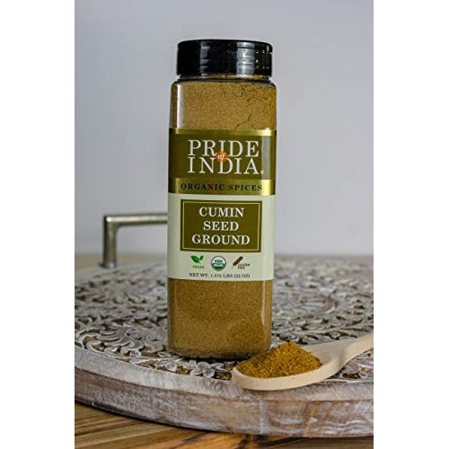 Pride Of India - Organic Cumin Seed Whole, Half Pound, 8 Oz 227Gm