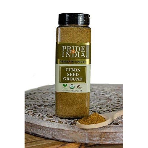 Pride Of India - Organic Cumin Seed Whole, Half Pound, 8 Oz 227Gm
