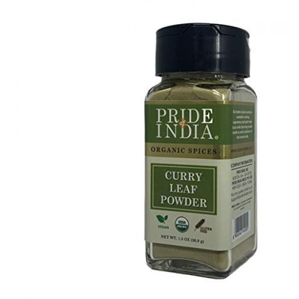 Pride Of India - Organic Curry Leaf Powder Ground - 1.3 oz 36.9...