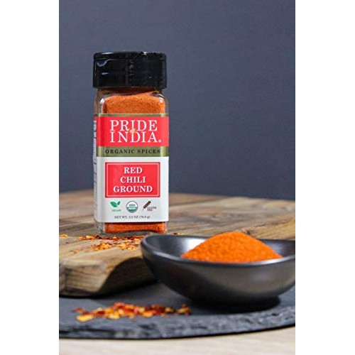 Pride Of India - Organic Red Chili Ground Hot - 2.5Oz 70Gm Dua