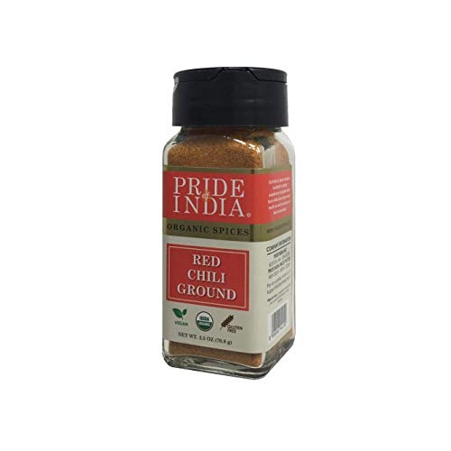 Pride Of India - Organic Red Chili Ground Hot - 2.5Oz 70Gm Dua