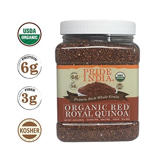 Pride Of India - Organic Red Royal Quinoa - 100% Bolivian Superi
