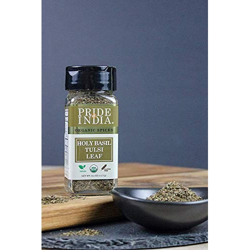 Pride Of India- Organic Sweet Holy Basil Leaf, 0.4Oz 11.3Gms D