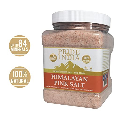 Pride Of India - Pure Himalayan Pink Salt - Enriched w/ 84+ Natu...