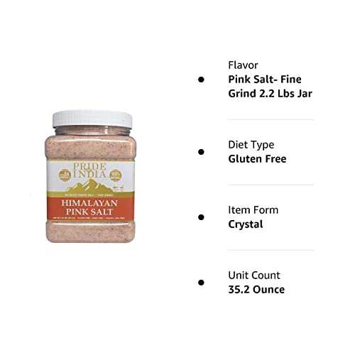 Pride Of India - Pure Himalayan Pink Salt - Enriched w/ 84+ Natu...