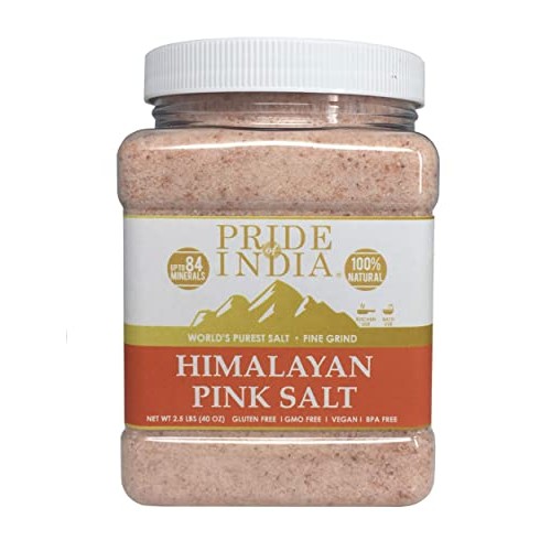 Pride Of India - Pure Himalayan Pink Salt - Enriched w/ 84+ Natu...