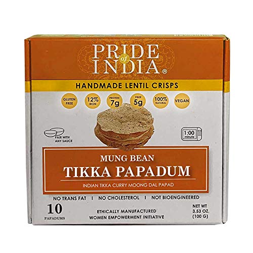 Pride Of India - Tikka Curry Mung Bean Moong Dal Papadum Lenti