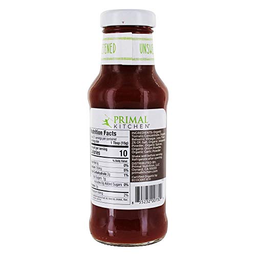 Primal Kitchen Spicy Ketchup Organic And Unsweetened 11.3 Oz, 11