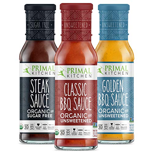 Primal Kitchen 3 Pack Organic And Unsweetned Barbeque &Amp; Steak Sa