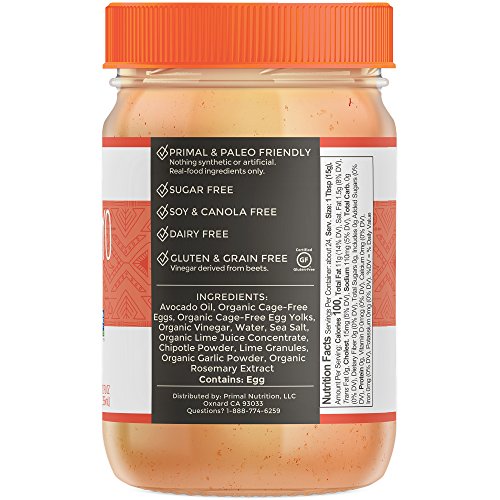 Primal Kitchen - Chipotle Lime Avocado Oil Mayo, Gluten And Dair