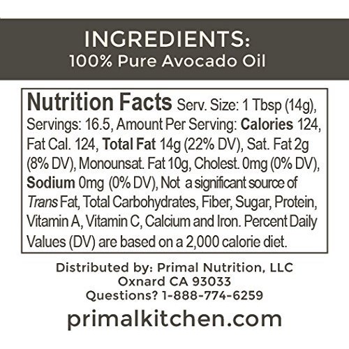 Primal Kitchen, Oil Avocado Extra Virgin, 8.45 Fl Oz