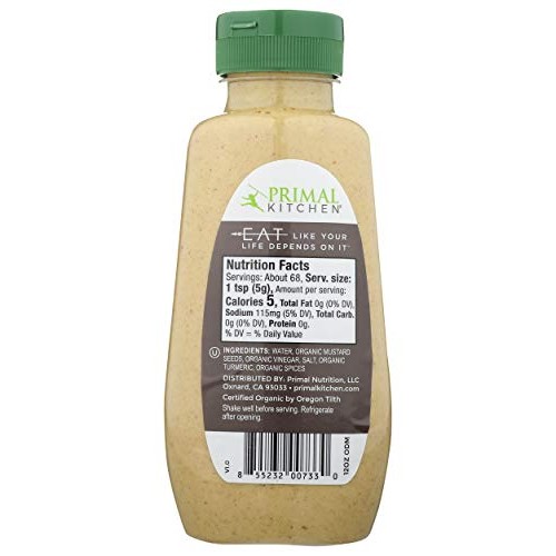 Primal Kitchen Organic Dijon Mustard, 12 Oz