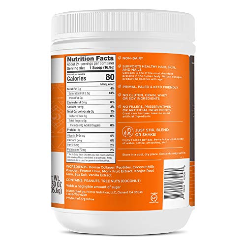 Primal Kitchen Peanut Butter Collagen Fuel Drink Mix - Non-Dairy