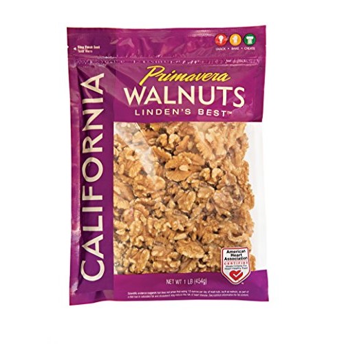 Snack Pack Walnuts, Lindens Best, Primavera Brand 10-1.5 Bags L