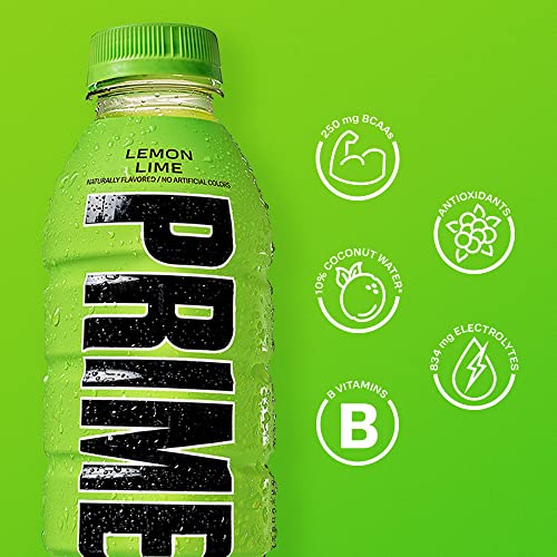Prime Hydration Drink Sports Beverage LEMON LIME, Naturally Fl...