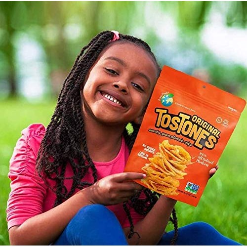 TOSTONES, Green Plantains, Re-Sealable Bag, Crunchy chips, Plant...