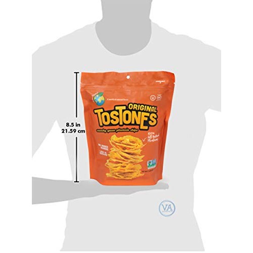 TOSTONES, Green Plantains, Re-Sealable Bag, Crunchy chips, Plant...