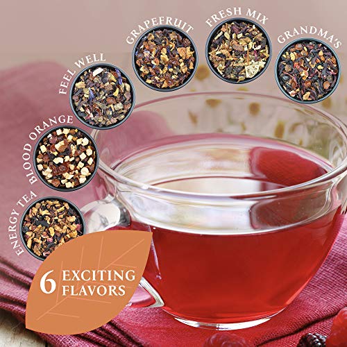Prime Tea - Fruity Assorted Tea Sampler 6 Ounce, Fruit Tea Assor