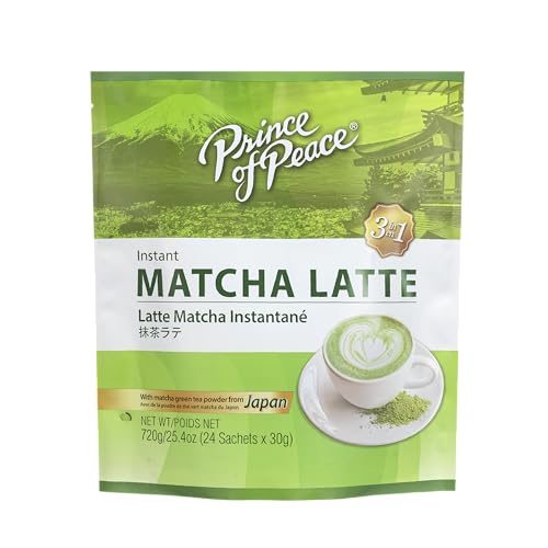 Prince of Peace 3 in 1 Matcha Latte Instant Beverage, 24 Sachets...