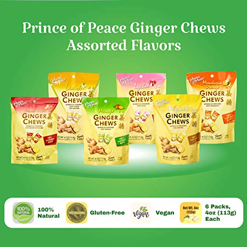 Prince Of Peace Ginger Chews Candy Bundle — Original, Lemon, Ora