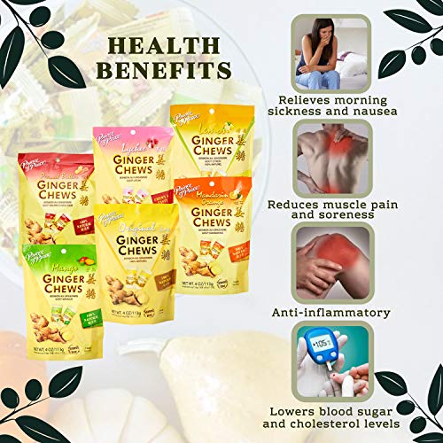 Prince Of Peace Ginger Chews Candy Bundle — Original, Lemon, Ora