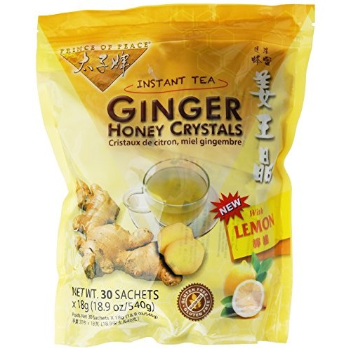 Prince Of Peace Ginger Honey Crystals Withlemon 30 Sachets Bag,