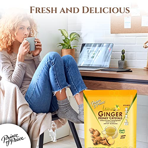 Prince of Peace Instant Ginger Honey Crystals with Lemon, 60 Sac...