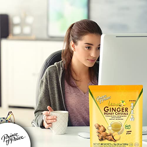 Prince of Peace Instant Ginger Honey Crystals with Lemon, 60 Sac...