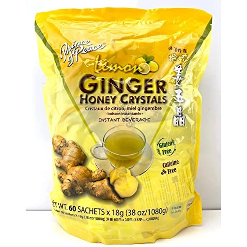 Prince of Peace Instant Ginger Honey Crystals with Lemon, 60 Sac...