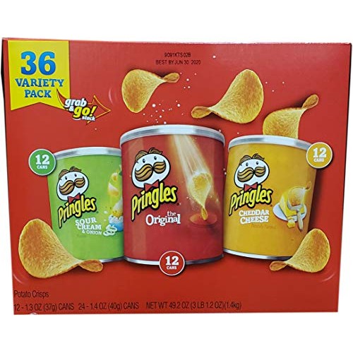 Pringles Grab And Go Potato Crisps Variety Pack, 49.2 Ounce