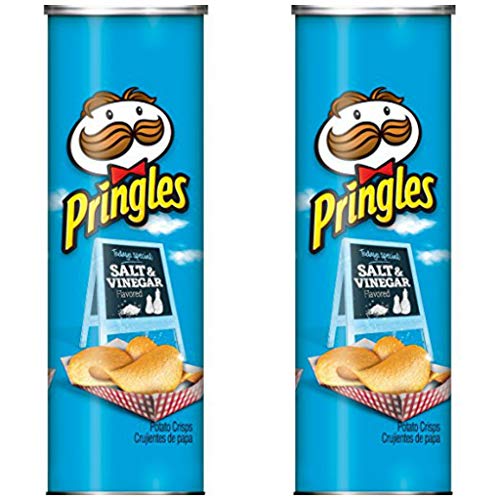 Pringles Salt And Vinegar Potato Crisps, 5.5 Oz Pack Of 2