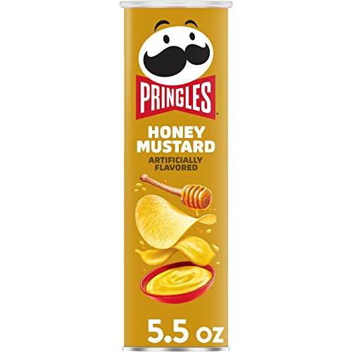 Pringles Potato Crisps Chips, Honey Mustard Flavored, 5.5 Oz Can
