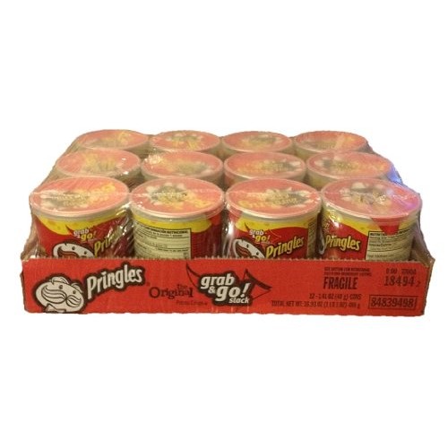 Pringles Original Grab And Go!, 1.41-Ounce Cans Pack Of 12