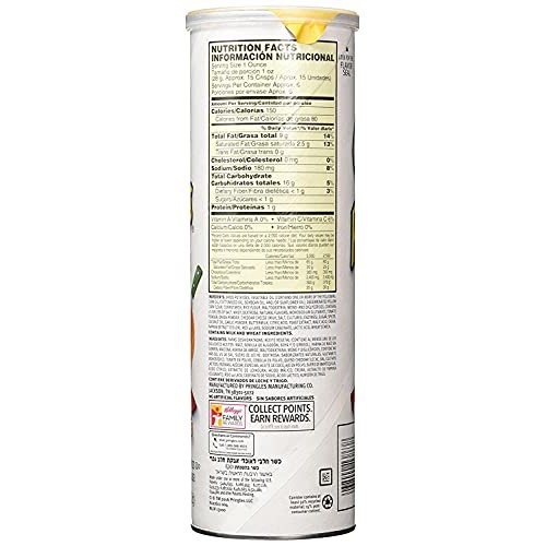 Pringles Pizza Flavored Potato Crisps Large, 5.5 oz - Pack of 6