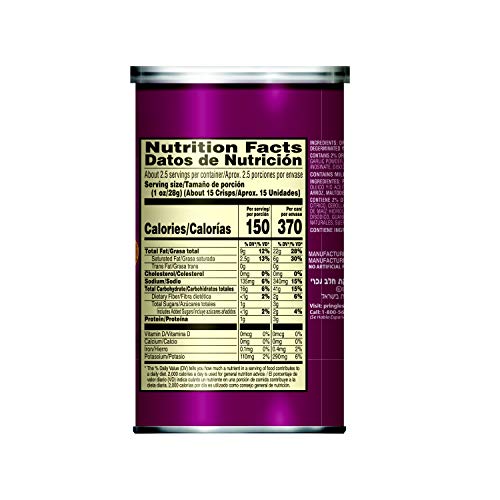 Pringles Potato Crisps Chips, Bbq Flavored, Grab And Go, 2.5 Oz Can