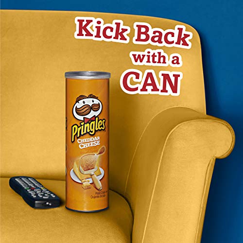 Pringles Potato Crisps Chips, Cheddar Cheese Flavored, 5.5 Oz Can