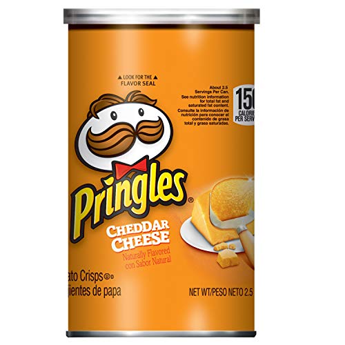 Pringles Potato Crisps Chips, Cheddar Cheese Flavored, Grab And
