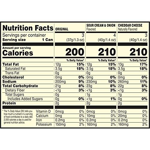 Pringles Potato Crisps Chips, Flavored Variety Pack, Original, C