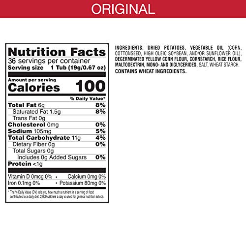 Pringles, Potato Crisps Chips, Snack Stacks Original, Bulk Lunch