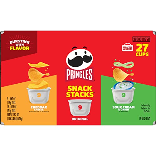 Pringles Potato Crisps Chips Variety Pack, Lunch Snacks, Office