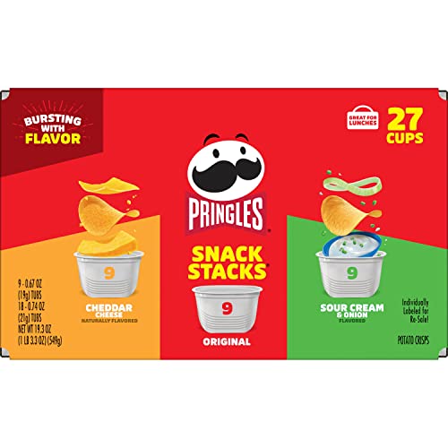 Pringles Potato Crisps Chips Variety Pack, Lunch Snacks, Office