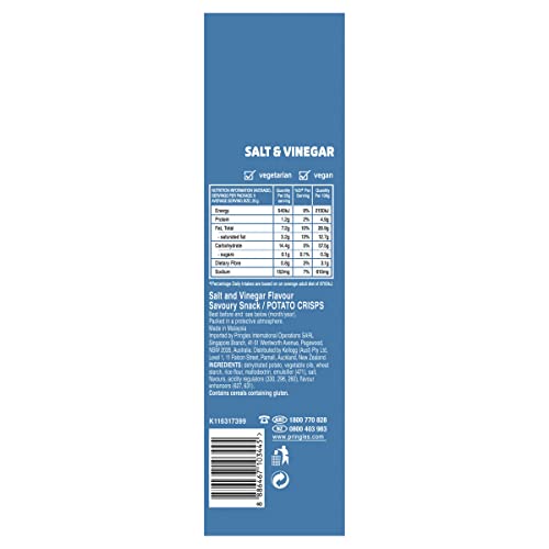 Pringles Salt and Vinegar 134g