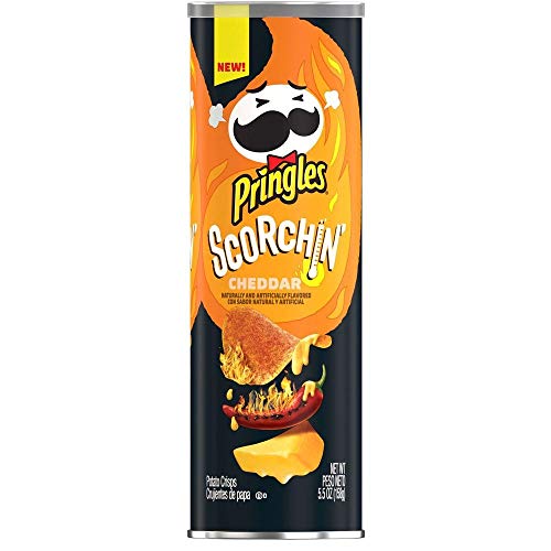 Pringles Scorchin Cheese Potato Crisps, 5.5 Ounce -- 14 Per Case.