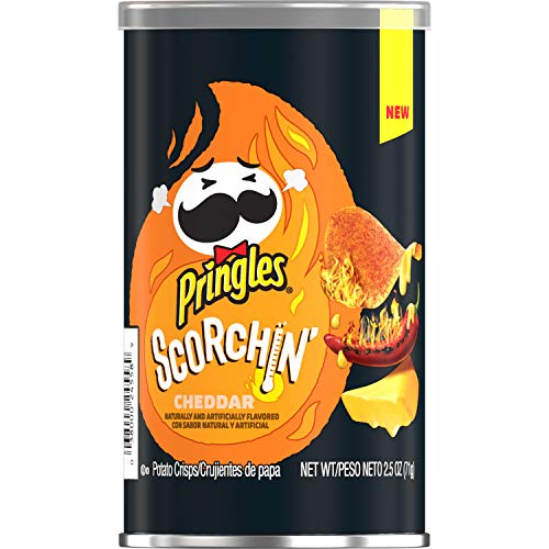 Pringles Scorchin, Potato Crisps Chips, Cheddar, Snacks On The