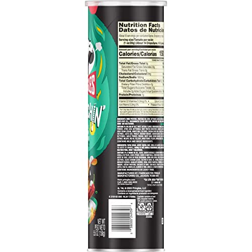 Pringles Scorchin Potato Crisps Chips, Sour Cream and Onion, Fi...