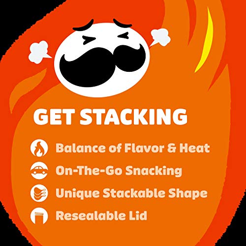 Pringles Scorchin Potato Crisps Spicy Chips, Cheddar, Fiery And