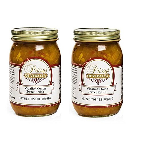 Prissys Of Vidalia Sweet Onion Relish, 16 Oz Pack Of 2 Fat Fr